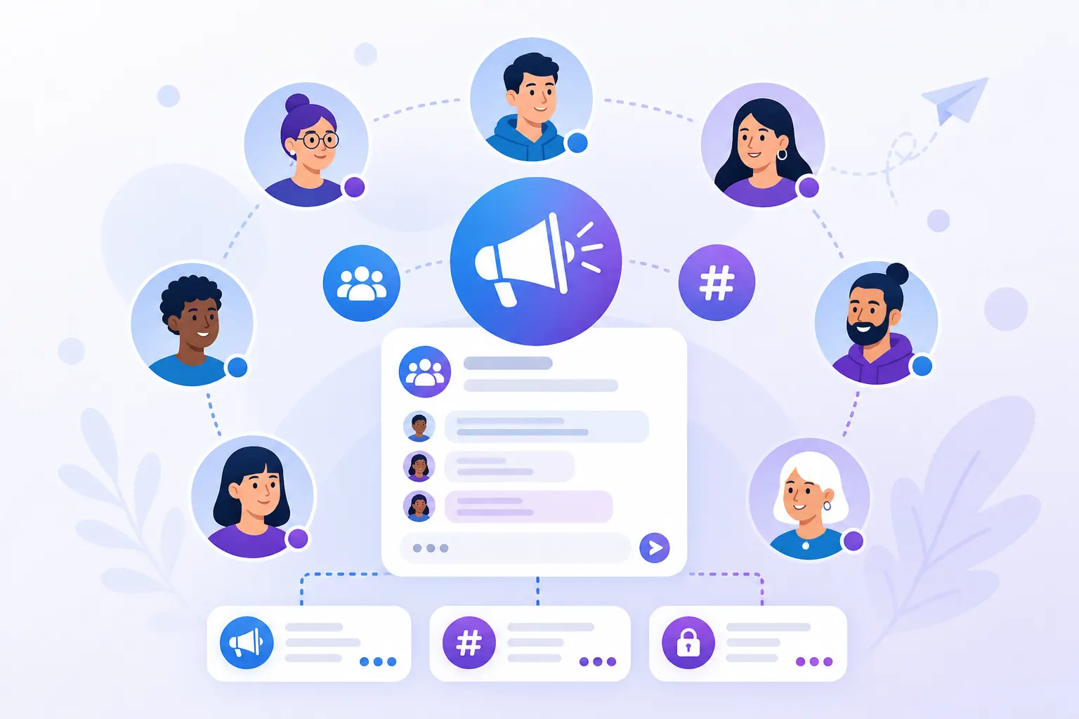 Ilustrasi grup dan channel Telegram